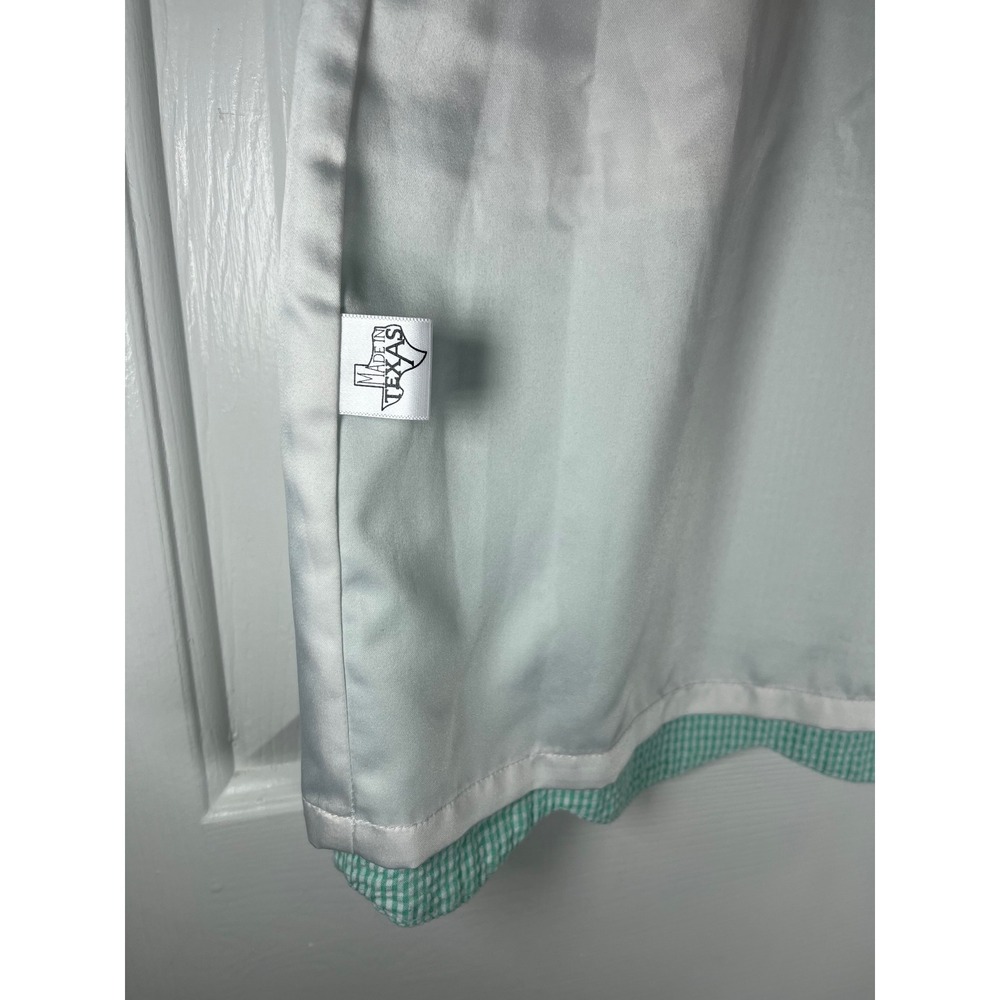 Lauren James Skirt Womens XS Seafoam Green Seersucker Scalloped Paperbag Mini - Picture 6 of 8
